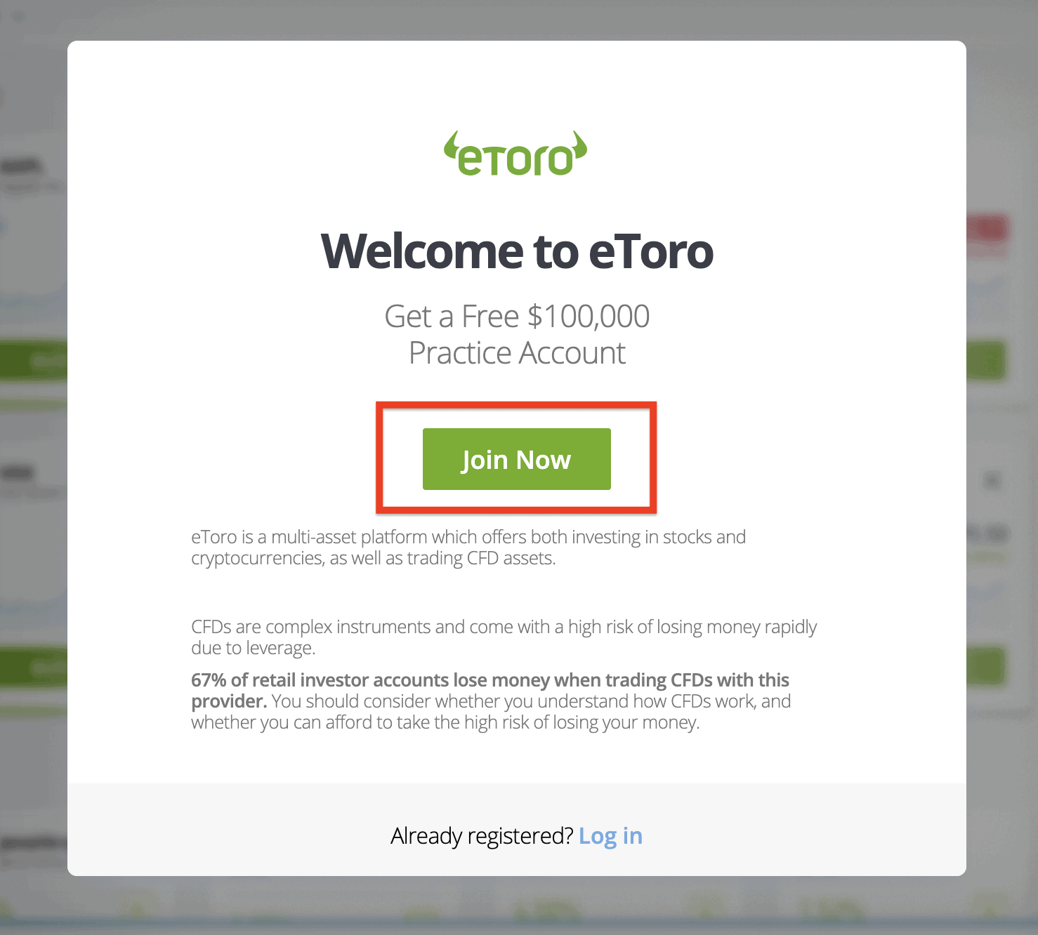 etoro open account - join now